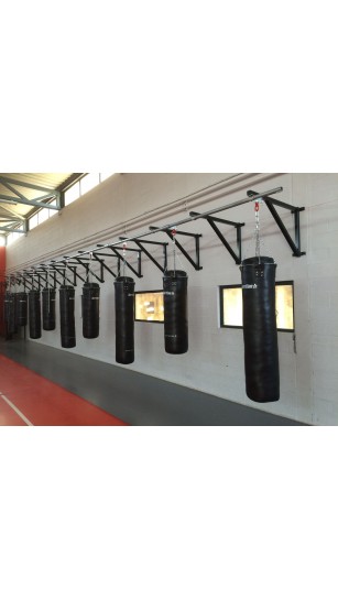 1 Sac De Frappe Silencieux Fixé Au Mur, Cible De Boxe Montée Au