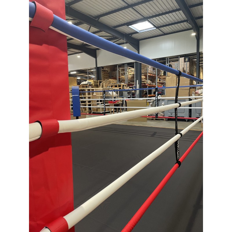 Boxing ring ropes with covers